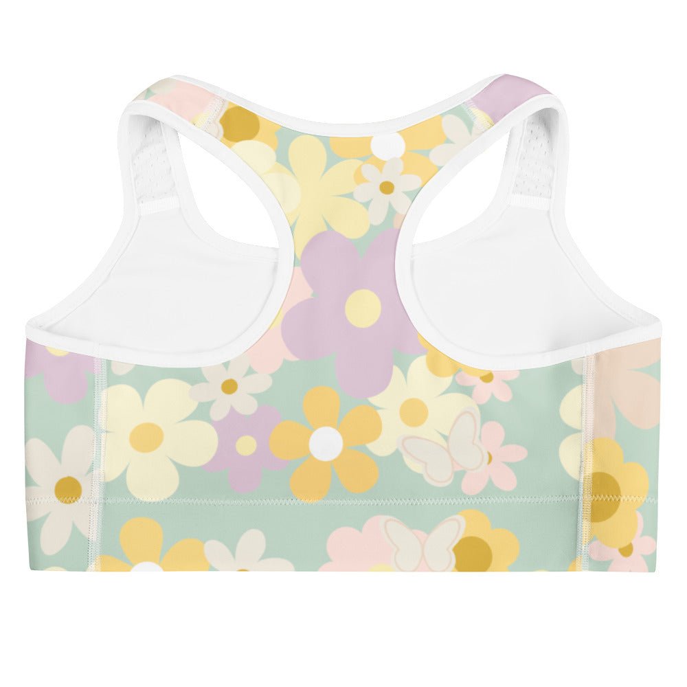 Pastel floral Sports bra